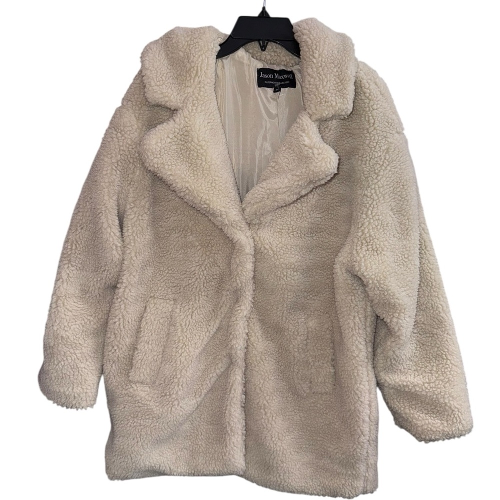 Jason Maxwell Women's Cream Teddy Jacket XL